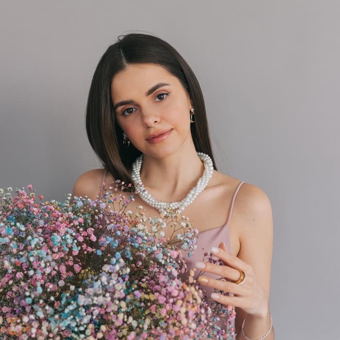 Бусы «Жгут», с жемчугом, шар №6.10, белые, L=45 см