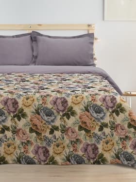 Покрывало гобеленовое 1.5-спальное «Этель. Пионы», 120×200 см, 300 г/м²