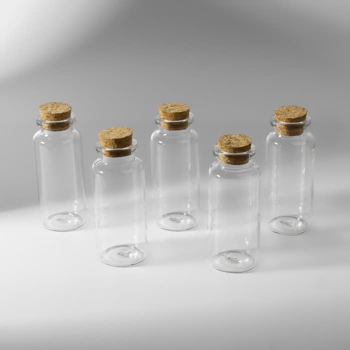 Баночки для хранения бисера d=3×7.3 см, 5 шт.