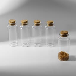 Баночки для хранения бисера d=3×7.3 см, 5 шт.