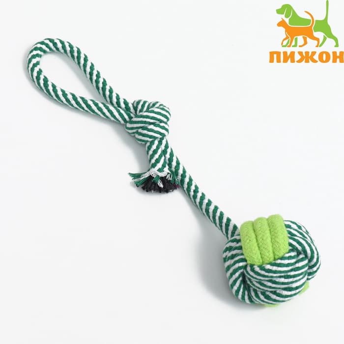Игрушка канатная «Мяч на веревке», 33 г, до 25 см, цвет МИКС