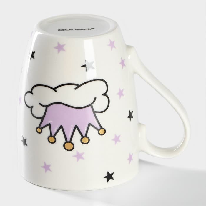 Кружка Доляна «Принцесса», 350 мл, фарфор, белая