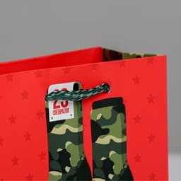 Пакет подарочный ламинированный, упаковка, «С 23 февраля», S 12×15×5.5 см