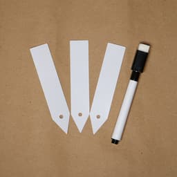 Бирки садовые, для маркировки растений, 10 см, набор 20 шт., маркер, пластик, белые, Greengo