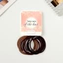 Резинки для волос QF «Мокко», набор 12 шт., 4 см, коричневые