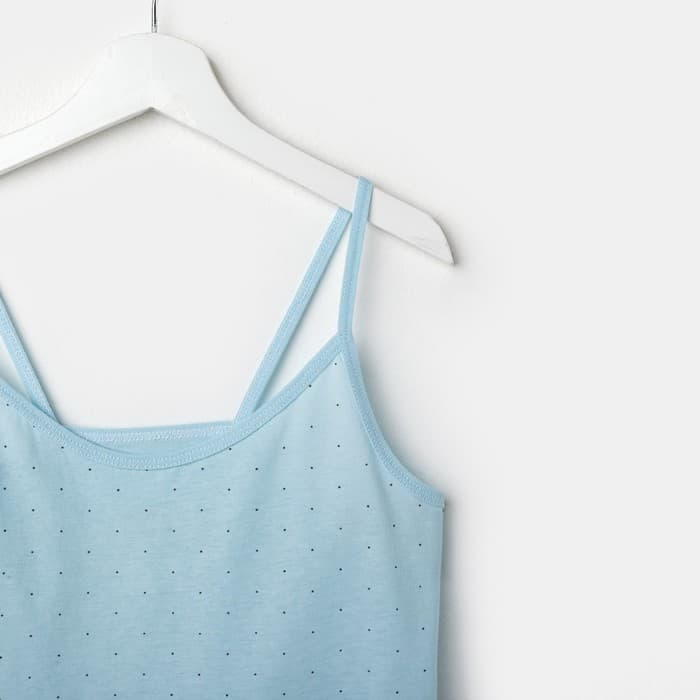 Пижама женская (шорты, топ) KAFTAN «Горошек», размер 40-42, голубая