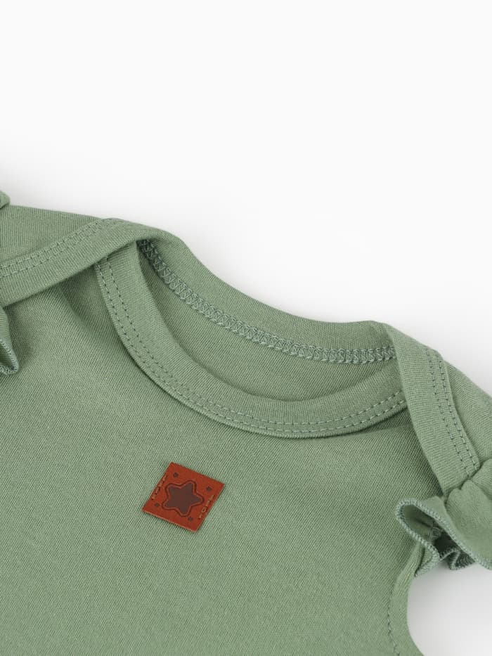 Боди для девочки «Крошка Я» Nature, зелёное, рост 68-74 см