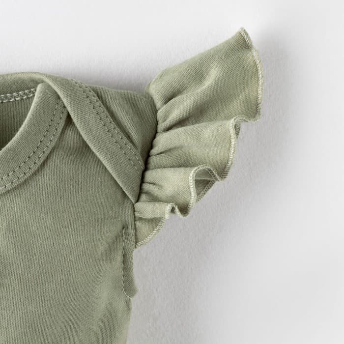 Боди для девочки «Крошка Я» Nature, зелёное, рост 68-74 см