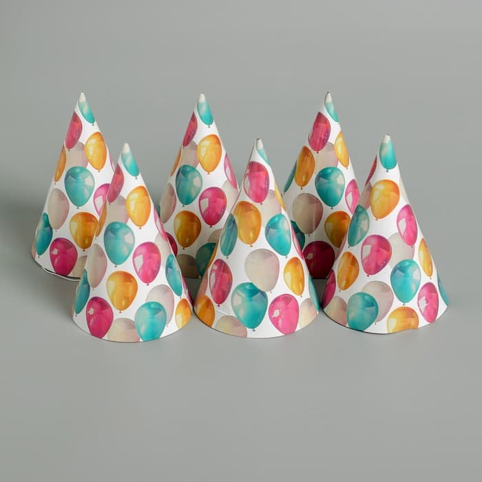 Колпак праздничный бумажный «С днём рождения»