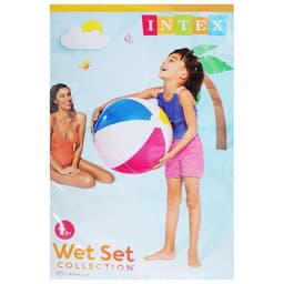 Мяч пляжный INTEX «Цветной» 59030NP, d=61 см, от 3 лет