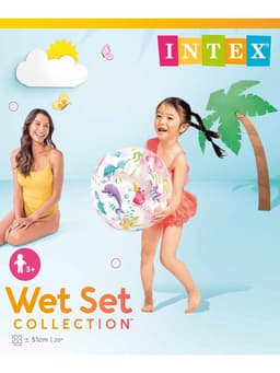Мяч пляжный INTEX «Узоры» 59040NP, d=51 см, от 3 лет, МИКС