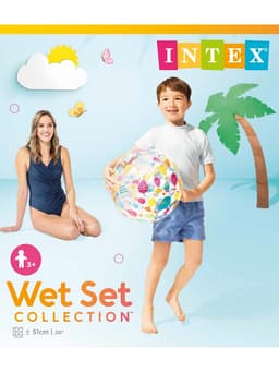 Мяч пляжный INTEX «Узоры» 59040NP, d=51 см, от 3 лет, МИКС