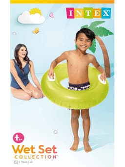Круг для плавания «Яркое настроение», с ручками, d=76 см, от 8 лет, цвет МИКС, 59258NP INTEX