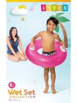 Круг для плавания «Яркое настроение», с ручками, d=76 см, от 8 лет, цвет МИКС, 59258NP INTEX