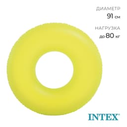 Круг для плавания «Неон», d=91 см, от 9 лет, цвет МИКС, 59262NP INTEX