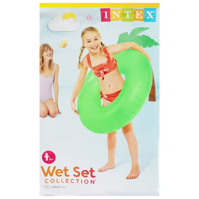 Круг для плавания «Неон», d=91 см, от 9 лет, цвет МИКС, 59262NP INTEX