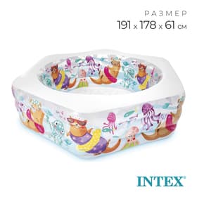 Бассейн надувной «Морской риф», 191×178×61 см, от 6 лет, 56493NP INTEX