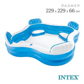 Бассейн надувной «Семейный», с 4 сиденьями, 229×229×66 см, от 3 лет, 56475NP INTEX