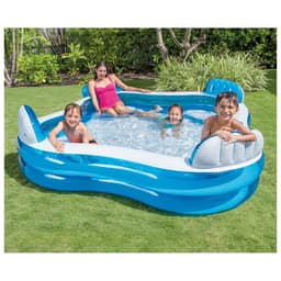Бассейн надувной «Семейный», с 4 сиденьями, 229×229×66 см, от 3 лет, 56475NP INTEX
