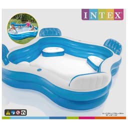 Бассейн надувной «Семейный», с 4 сиденьями, 229×229×66 см, от 3 лет, 56475NP INTEX