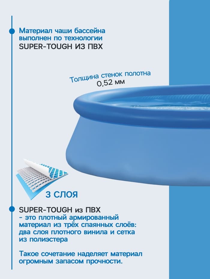 Бассейн надувной INTEX Easy Set 28120NP, 305×76 см, от 6 лет, круглый