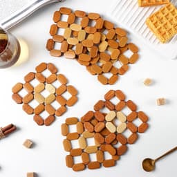 Подставка под горячее Доляна «Бамбук», под кружку, бамбук, 12×12 см