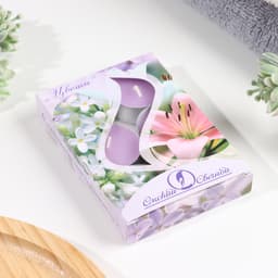 Набор свечей ароматических чайных «Цветы», 3.8×1.6 см, 3.5 ч, 12 г, 6 шт.