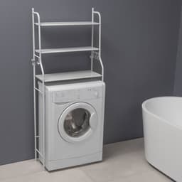 Стеллаж над стиральной машинкой, 65×25×152 см, белый