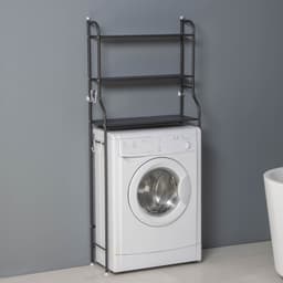 Стеллаж над стиральной машинкой, 65×25×152 см, чёрный