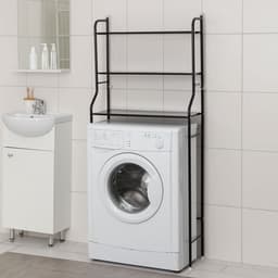 Стеллаж над стиральной машинкой, 65×25×152 см, чёрный