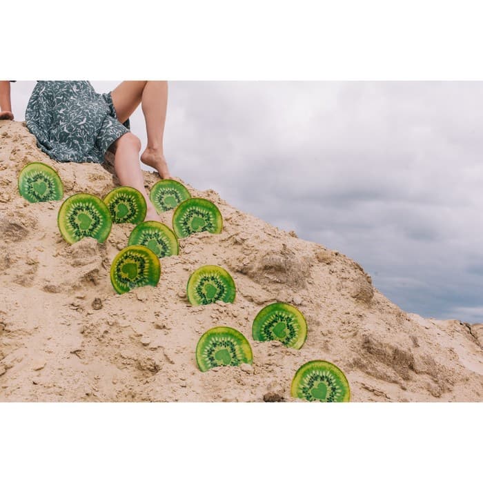 Блюдо сервировочное стеклянное овальное Доляна «Романтичный киви», 24.5×15 см, зелёное