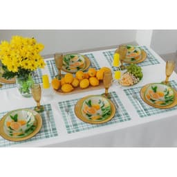 Этажёрка-фруктовница круглая Доляна «Дольче», 2 яруса, d=25/20 см, стекло, жёлтая