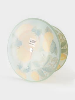 Этажёрка-фруктовница круглая Доляна «Дольче», 2 яруса, d=25/20 см, стекло, жёлтая