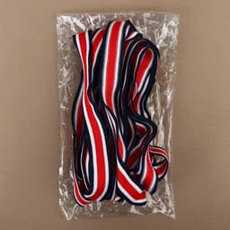 Тесьма трикотажная лампас 25 мм, 9.1±0.5 м, красная, белая, тёмно-синяя