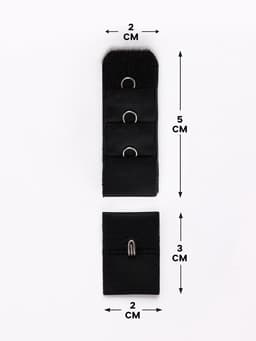 Застёжка для бюстгальтера, 3 ряда 1 крючок, 10 шт., чёрная