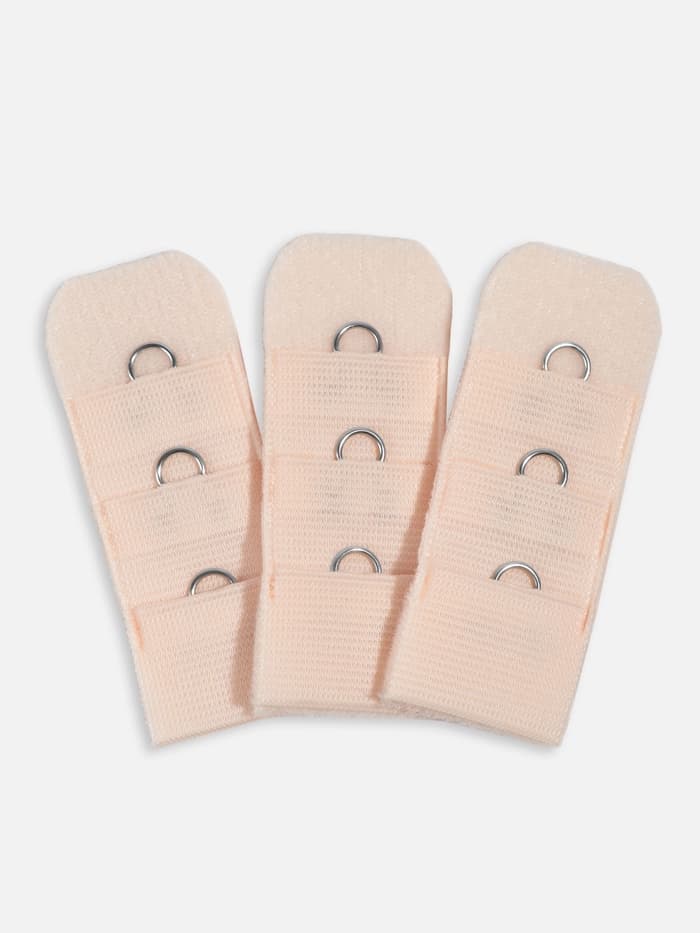 Застёжка для бюстгальтера, 3 ряда 1 крючок, 10 шт., бежевая