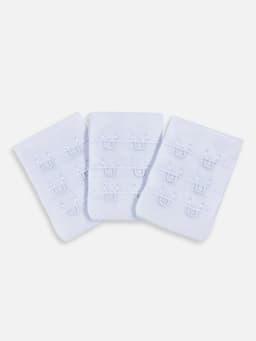 Застёжка для бюстгальтера, 3 ряда 2 крючка, 4.7×3.2 см, 2.7×3.2 см, 10 шт., белая