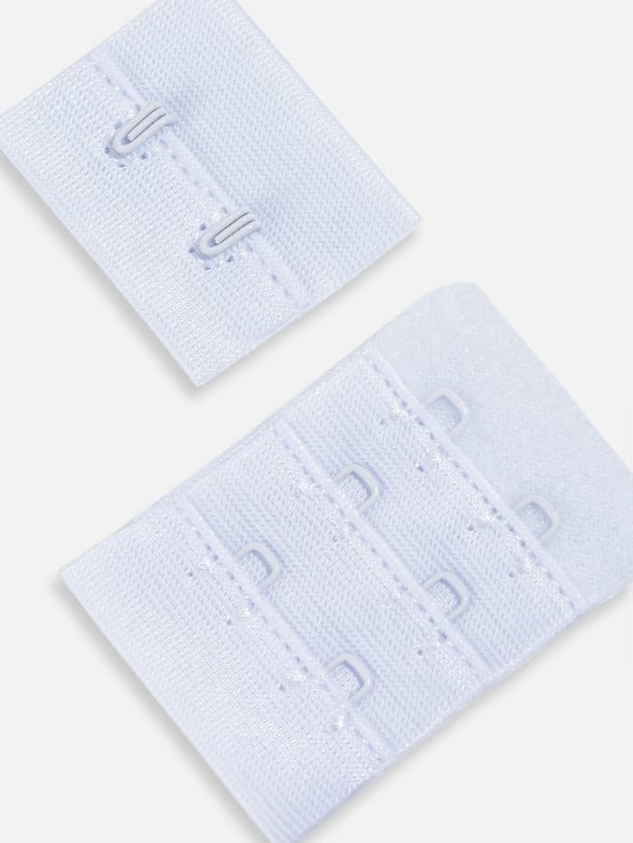 Застёжка для бюстгальтера, 3 ряда 2 крючка, 4.7×3.2 см, 2.7×3.2 см, 10 шт., белая