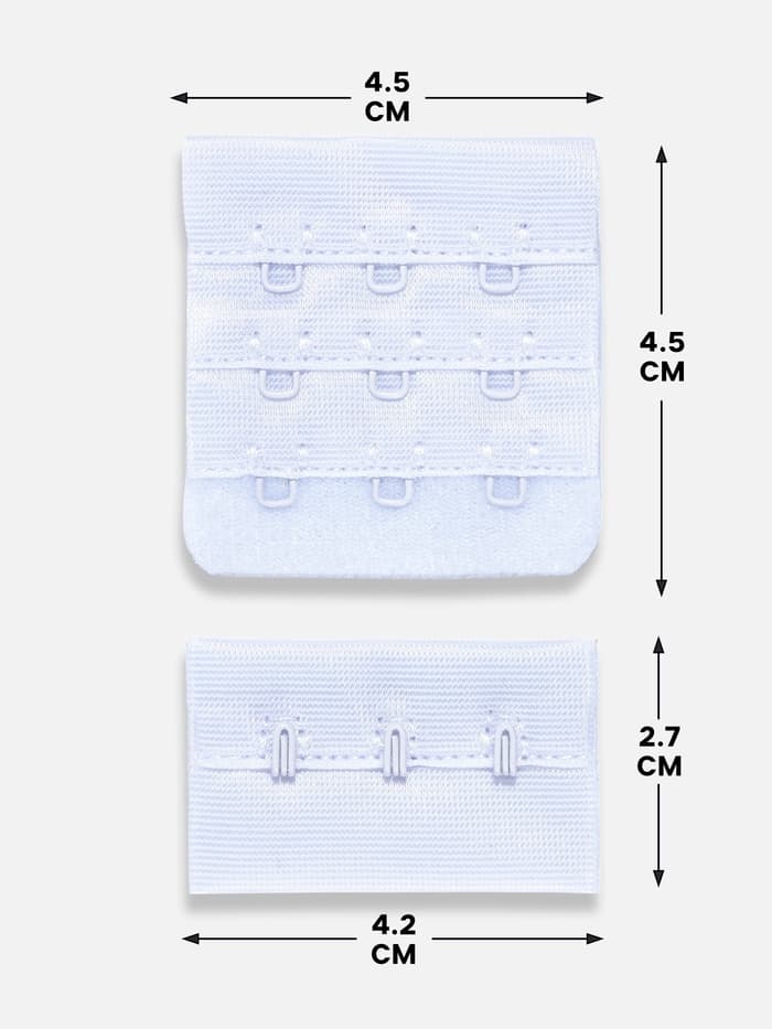 Застёжка для бюстгальтера, 3 ряда 3 крючка, 10 шт., белая