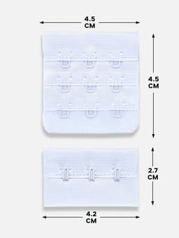 Застёжка для бюстгальтера, 3 ряда 3 крючка, 10 шт., белая