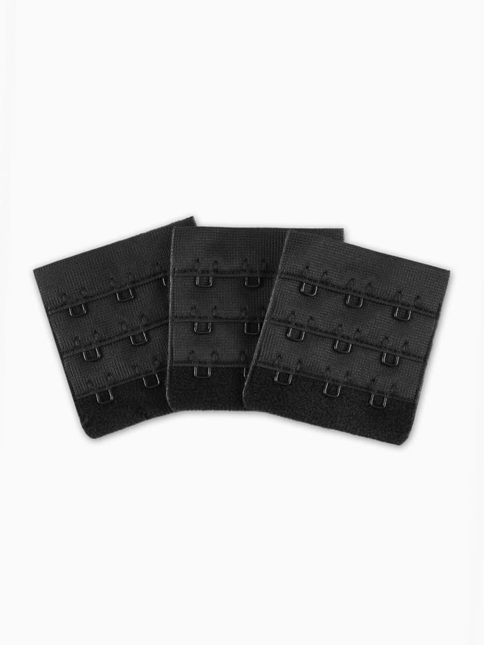 Застёжка для бюстгальтера, 3 ряда 3 крючка, 10 шт., чёрная