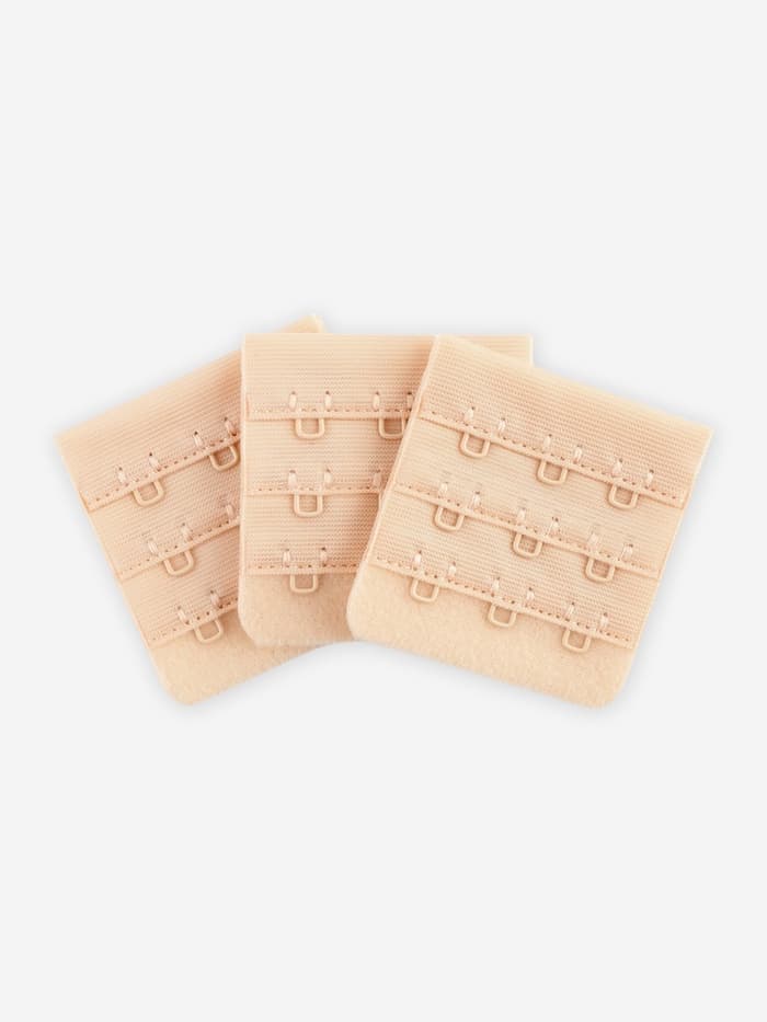 Застёжка для бюстгальтера, 3 ряда 3 крючка, 10 шт., бежевая