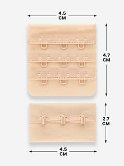 Застёжка для бюстгальтера, 3 ряда 3 крючка, 10 шт., бежевая