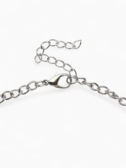 Колье «Гестия», круг, голубое в чернёном серебре, 45 см