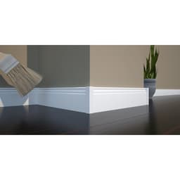 Стыковочный столбик для напольного плинтуса МДФ, белый, 6 шт.