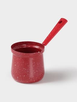 Турка Доляна «Мрамор рэд», 500 мл, d=9 см, 19.5×9×14 см, пластиковая ручка, антипригарное покрытие, индукция, красная