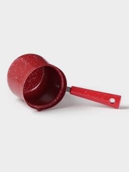 Турка Доляна «Мрамор рэд», 500 мл, d=9 см, 19.5×9×14 см, пластиковая ручка, антипригарное покрытие, индукция, красная