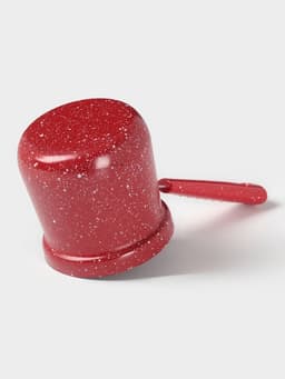 Турка Доляна «Мрамор рэд», 500 мл, d=9 см, 19.5×9×14 см, пластиковая ручка, антипригарное покрытие, индукция, красная