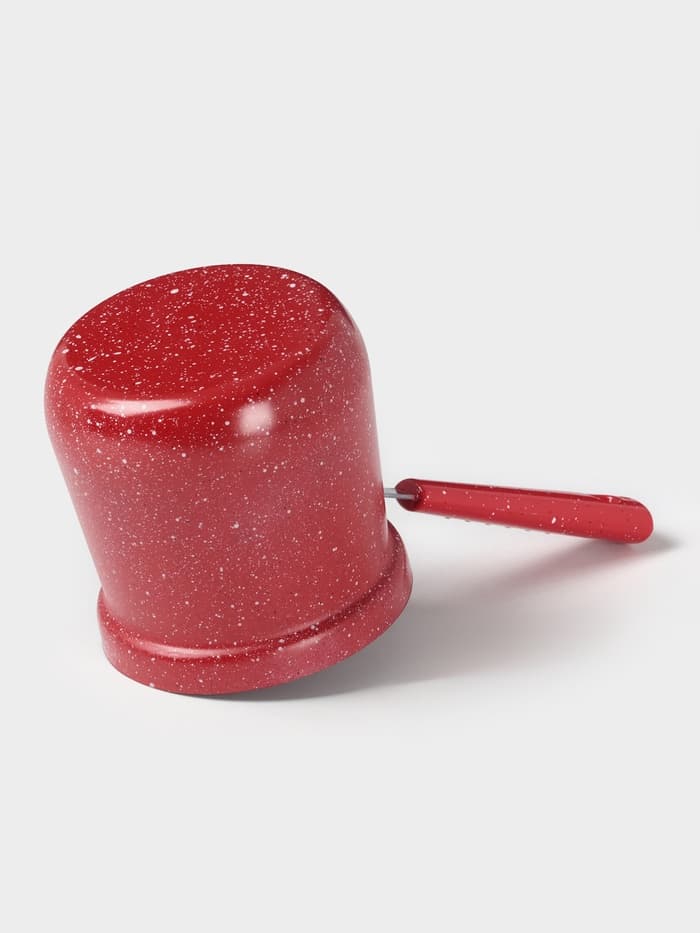 Турка Доляна «Мрамор рэд», 800 мл, d=10 см, антипригарное покрытие, индукция, красная