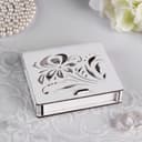 Шкатулка под кольца «Хохлома», белый, 10×9.5×2.6 см